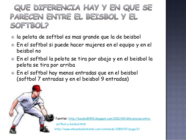 Cuadro Comparativo De Beisbol Y Softball Cuadro Comparativo