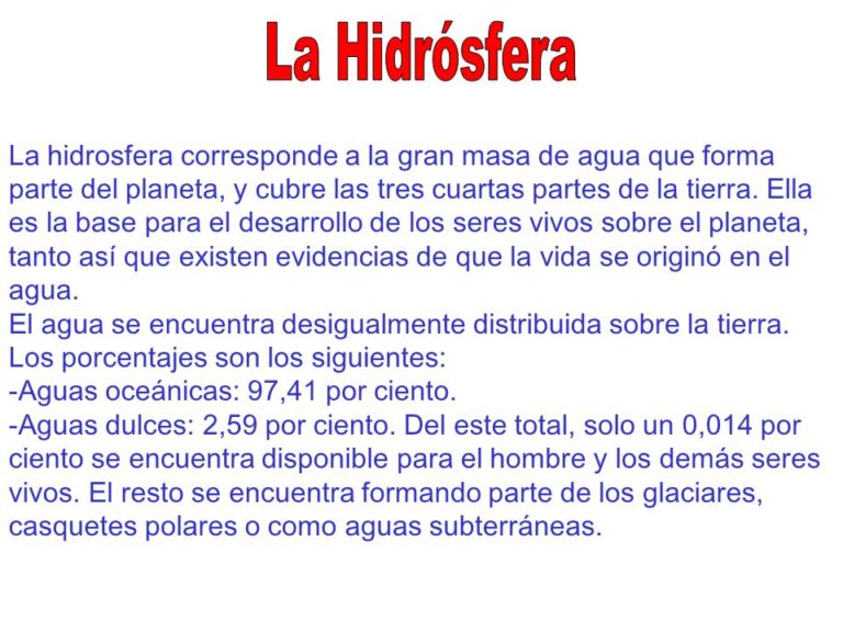 Cuadros Sinópticos E Imágenes Sobre Las Capas De La Hidrósfera Cuadro Comparativo 4253