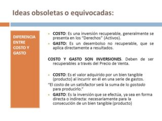 Diferencias Entre Costo Y Gasto | Cuadro Comparativo