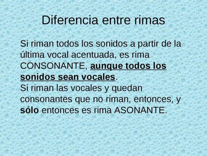 Diferencias Entre Rima Asonante Y Consonante Cuadro Comparativo