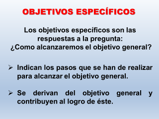 Objetivos Generales Y Objetivos Específicos : Diferencias Y Similitudes ...